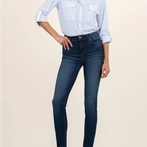 Kut from the Kloth Mia Mid Rise Slim Fit Skinny - Picture 1 of 10